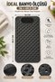Non-Slip Bathroom Shower Mat 36X69.5 cm Black Embossed Shower Mat with Water Drainage - 2