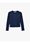 Cotton Slim Fit Crew Neck Long Sleeve Buttoned Knitwear Cardigan - 2