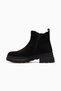 Women's leather daily boots 26k d26kb-8195 black nubuck - 2