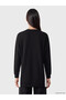 Two Mt Shop Quality Lcw Everyday Black Diving Fabric Plain Loose & Baggy Women's Sweatshirt Tunic - 4