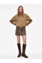 Pocketed Zippered Stand Collar Gabardine Fabric Long Sleeve Seasonal Jacket - 2