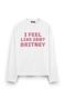 Britney 2007 Printed Long Sleeve Oversize Fit T-Shirt White
