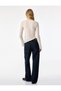 Bürümcük Fabric Asymmetrical Cut Buttoned Crew Neck Long Sleeve Cardigan - 5