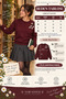 Yubi Stitch Women's Burgundy Daisy Flower Series - Thin Sweatshirt - 6