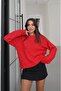Red Crew Neck Sequin Sweater - 3