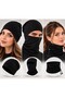 Unisex Thermal Snow Mask Black – Women's & Men's Winter Warm Face Mask with Neck Collar