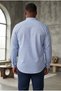 Men's Large Size Oversized Slim Fit Long Sleeve 100% Cotton Court Collar Shirt - 3