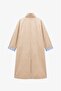 Beige Trench Coat with Folded Sleeves Detail - 2