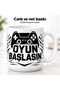 Let the Game Begin Written Porcelain Mug Cup 300 ml Gamer Player Gift Game Handle Patterned Coffee and Tea Cup - 5