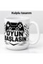 Let the Game Begin Written Porcelain Mug Cup 300 ml Gamer Player Gift Game Handle Patterned Coffee and Tea Cup - 2