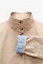 Beige Trench Coat with Folded Sleeves Detail - 3