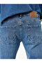 Cotton Regular Waist Straight Mark Indigo Men's Jean Trousers 7Wam40038Nd - 2
