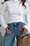 Blue Niki Double Stitched Wide Leg Jeans - 4