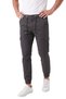 Men's Slim Fit Lycra Smoked Cargo Pocket Jogger Pants – Drawstring Waist Elasticized Cuffs 2600589