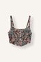 Square Neck Corset Detailed Floral Patterned Strap Blouse I8258Ax26Au - 5