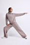 Wide Leg Elastic Waist Pocketed Waffle Sports Sweatpants I3632Ax26Au - 2