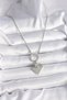 316L Steel Silver Color Ball Chain Zircon Stone Triangle Model Women's Necklace - 2
