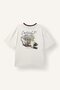 Initial D Boxy Fit Contrast Crew Neck Printed Short Sleeve T-Shirt H5753Ax26Au - 2