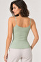Women's 2-Pack 95% Cotton Lace Detailed Thin Strap Ribbed Undershirt - Flexible Soft Everyday Undergarment - 2