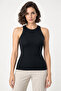 Women's 3-Pack 95% Cotton High Neck Ribbed Sleeveless Undershirts - Stretchy Soft Everyday Base Layer - 8