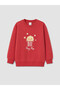 Two Mt Shop Quality Pink Printed Loose & Baggy Boys' Sweatshirt