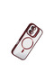 Joko apple iphone 17 remim lens magsafe stand cover - burgundy - 2