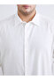Ozmarka New Season White Large Size Regular Fit Long Sleeve Dobby Men's Shirt - 3