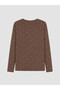 Vizyon New Season Brown Patterned Women's Shorts Pajama Set - 6