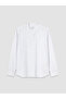 Ozmarka New Season Blue Regular Fit Stand Collar Striped Poplin Men's Shirt - 5