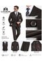 Men's Classic Regular Fit Suit with Vest 3-Piece Large Size 50-64 - 2