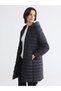 Vizyon New Season Black Hooded Women's Puffer Coat
