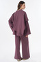 Asymmetrical Cut Double Suit Burgundy - 4