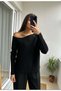 Off-Shoulder Detachable Neck Collar Detail Knitwear Blouse Sweater - 5