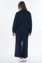 Stripe Detailed Double Suit Navy Blue - 4