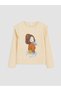 Two Mt Shop Quality Lcw Kids Ecru Camisole Printed Tight & Slim Long Sleeve Girls' T-Shirt - 3