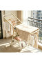 160cm Cream White Foldable Wing Clothes Drying Rack with Hidden Casters, Adjustable Height for Indoor Balcony Laundry Use