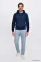 Men's Light Blue Cotton Baggy Fit 5-Pocket Flexible Jean Denim Trousers