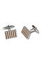 Brown & Chrome Cufflinks/ Connection 14