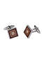 Brown & Chrome Cufflinks/ Connection 19