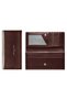 Gift Set: Leather Lady's Bag in Brown + Leather Wallet - 3