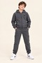Boys' Tracksuit Set 11-14 Years Old Hooded Zippered Sweatshirt Top and Bottom Set with Cargo Pockets