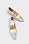 Gerta Suede Look Hand Knitted Pointed Toe Mary Jane Shoes - 2