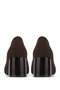 Women's Textile Brown Heeled Shoes - 4
