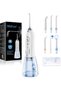 Water Flosser Professional Cordless Dental Oral Irrigator - Portable and Rechargeable IPX7 Waterproof Water Flossing for Teeth Cleaning,300ml Reservoir Home and Travel (HF-6)