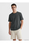Khaki Crew Neck Men's T-Shirt