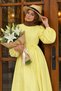 Alya Dress with Stitching Detail Tsd260273 Yellow - 2