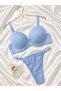 Women's Camisole Underwire Padded Supportive Cotton Bra Panty Set - 3