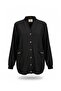 Ribbed Plus Size Knitted Cardigan Black - 2