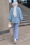 V-Neck Hair Braid Detailed Knitwear Cardigan Tsd260296 Blue - 6