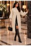 Women's Cream Soft Buttoned Angora Knitted Cardigan - 5